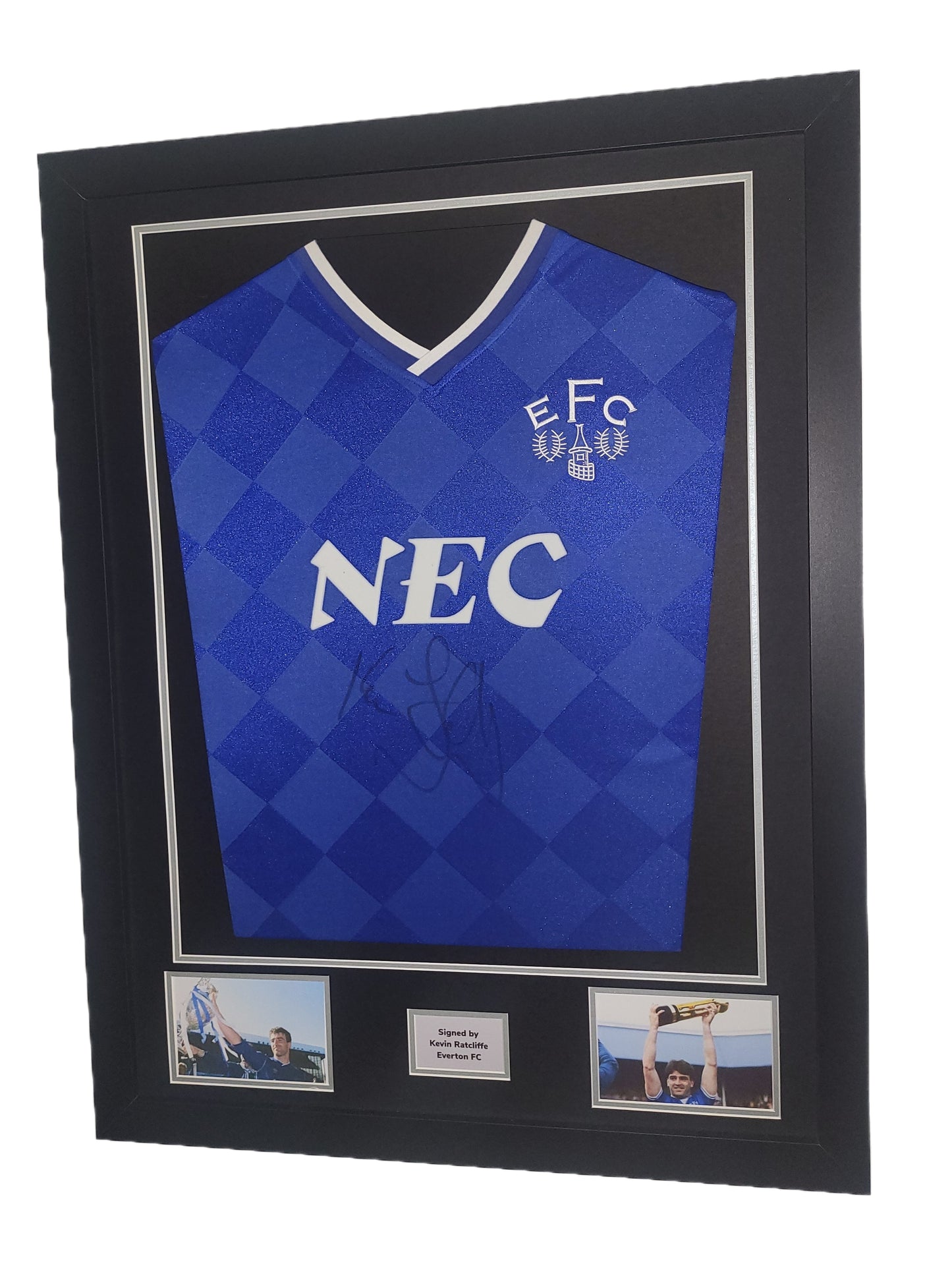 Kevin Ratcliffe Hand Signed Everton Framed Shirt with COA