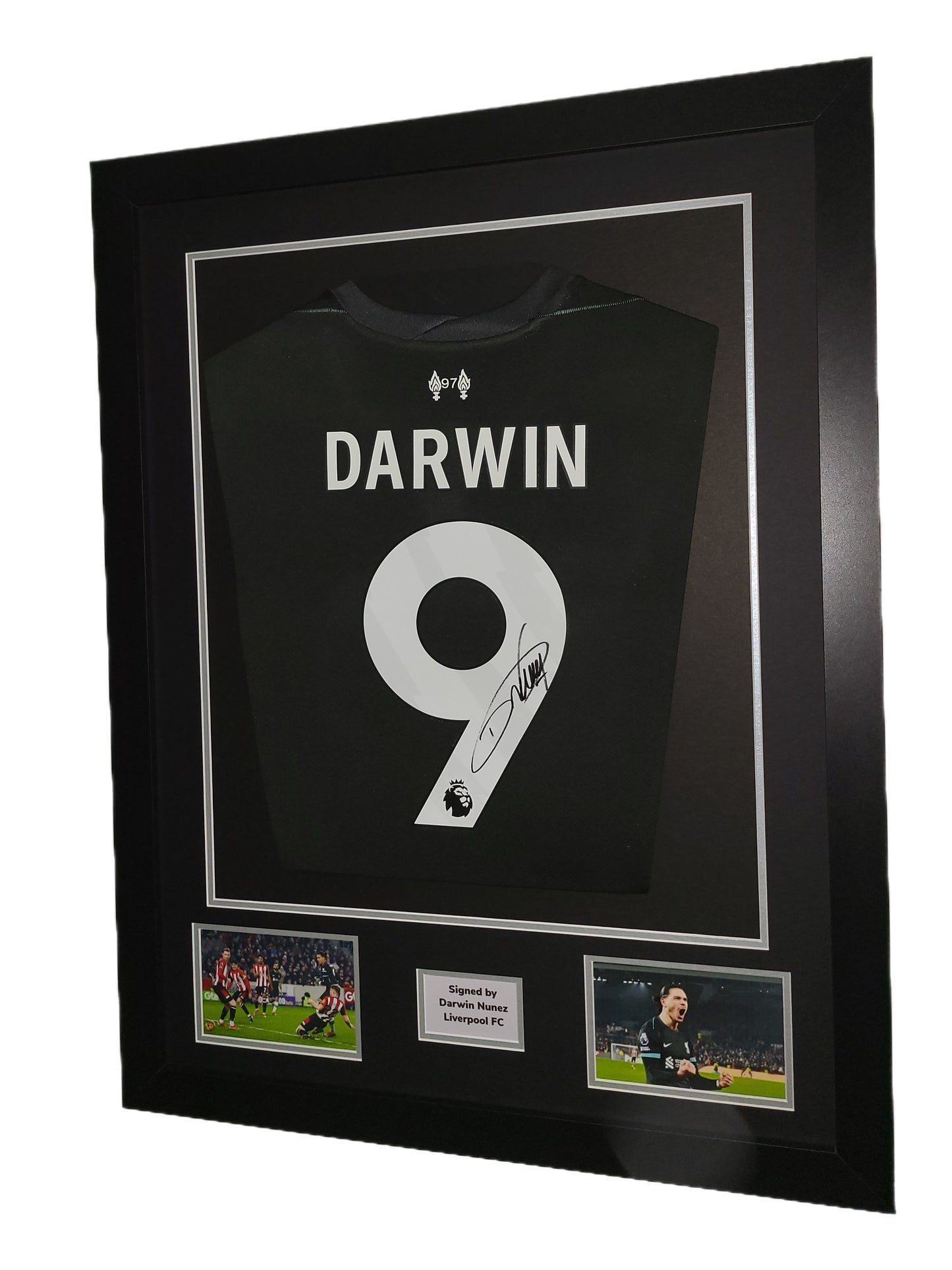 Darwin Nunez Hand Signed Liverpool Away 2024/25 Framed Shirt with COA