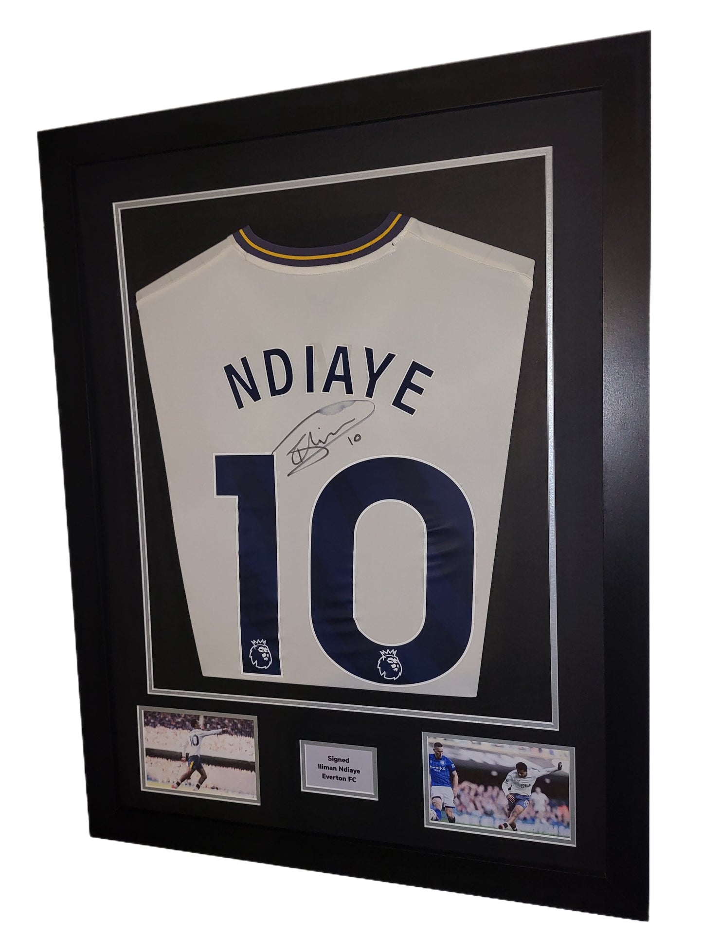 Iliman Ndiaye Hand Signed Everton 3rd 2024/25 Framed Shirt