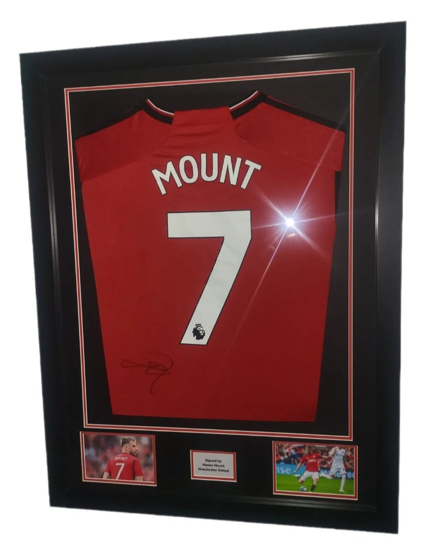 Mason Mount Signed Manchester United Home 2023/24 Framed Shirt with COA
