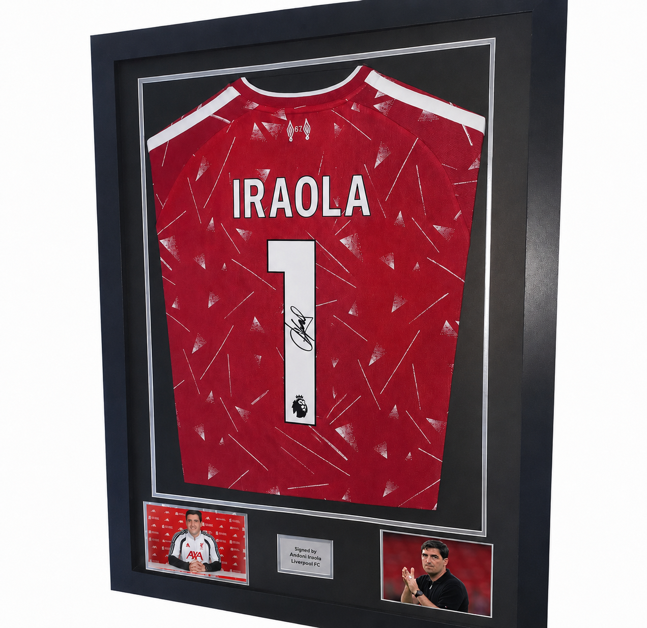 Andoni Iraola Signed Liverpool Home 2026/27 Framed Shirt with COA