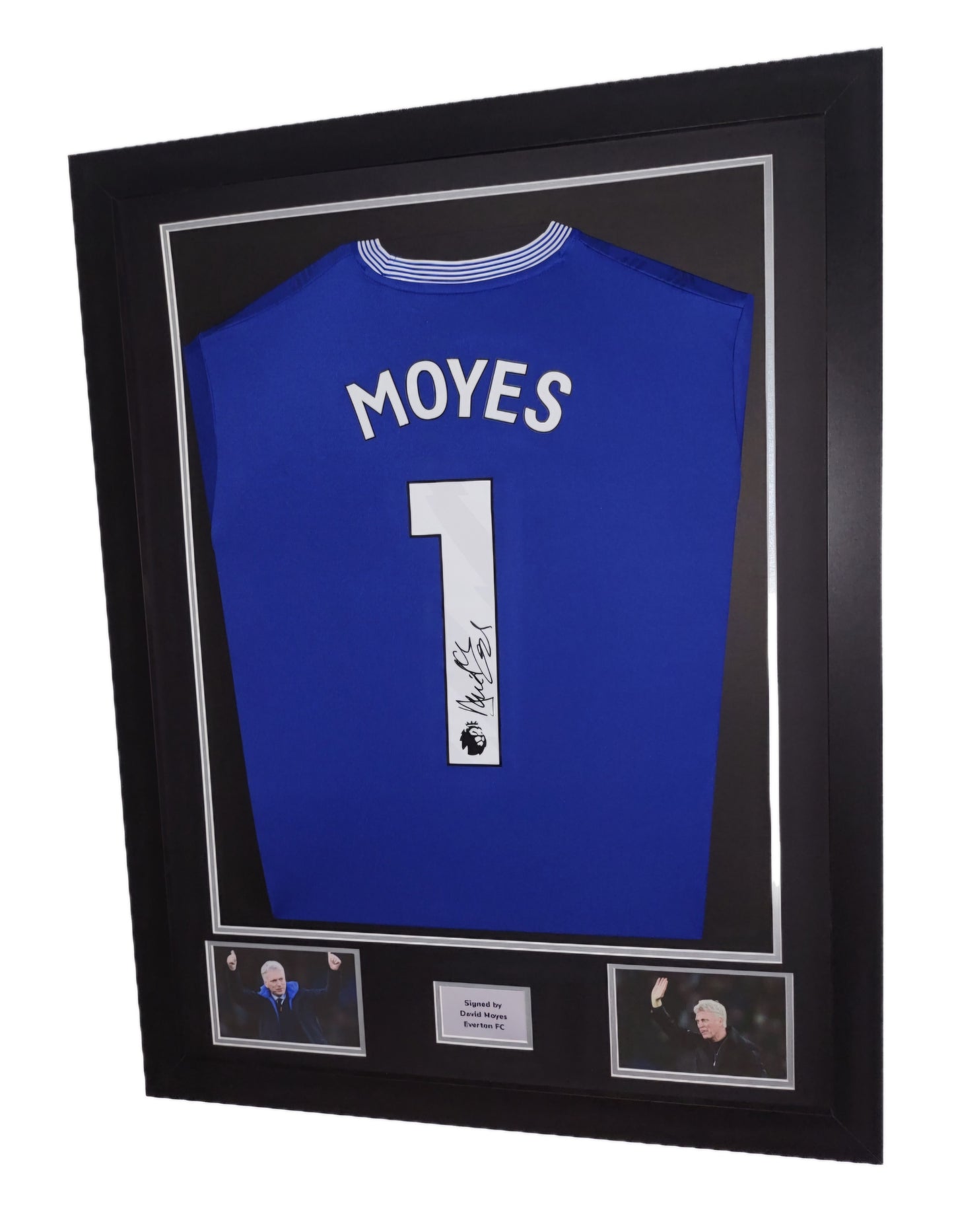David Moyes Hand Signed Everton Home 2024/25 Framed Shirt with COA
