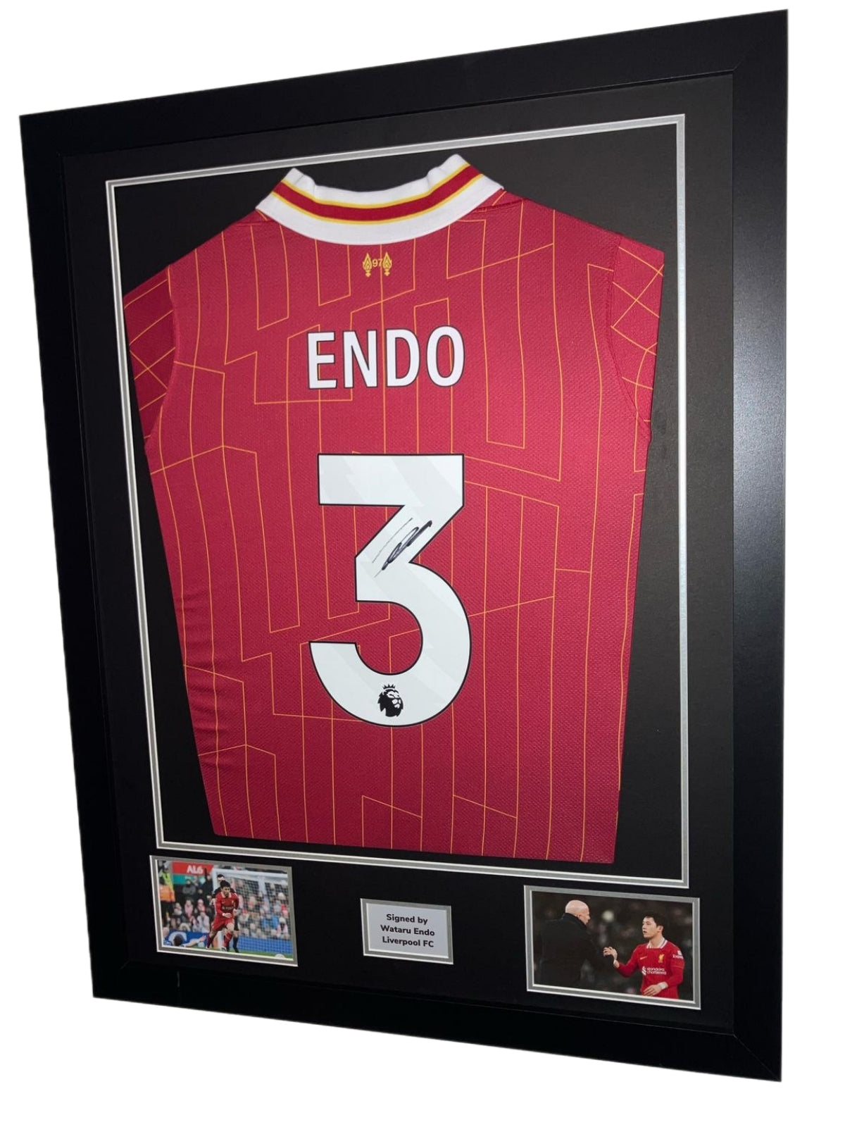 Endo Hand Signed Liverpool FC Home 2024/25 Framed Shirt with COA
