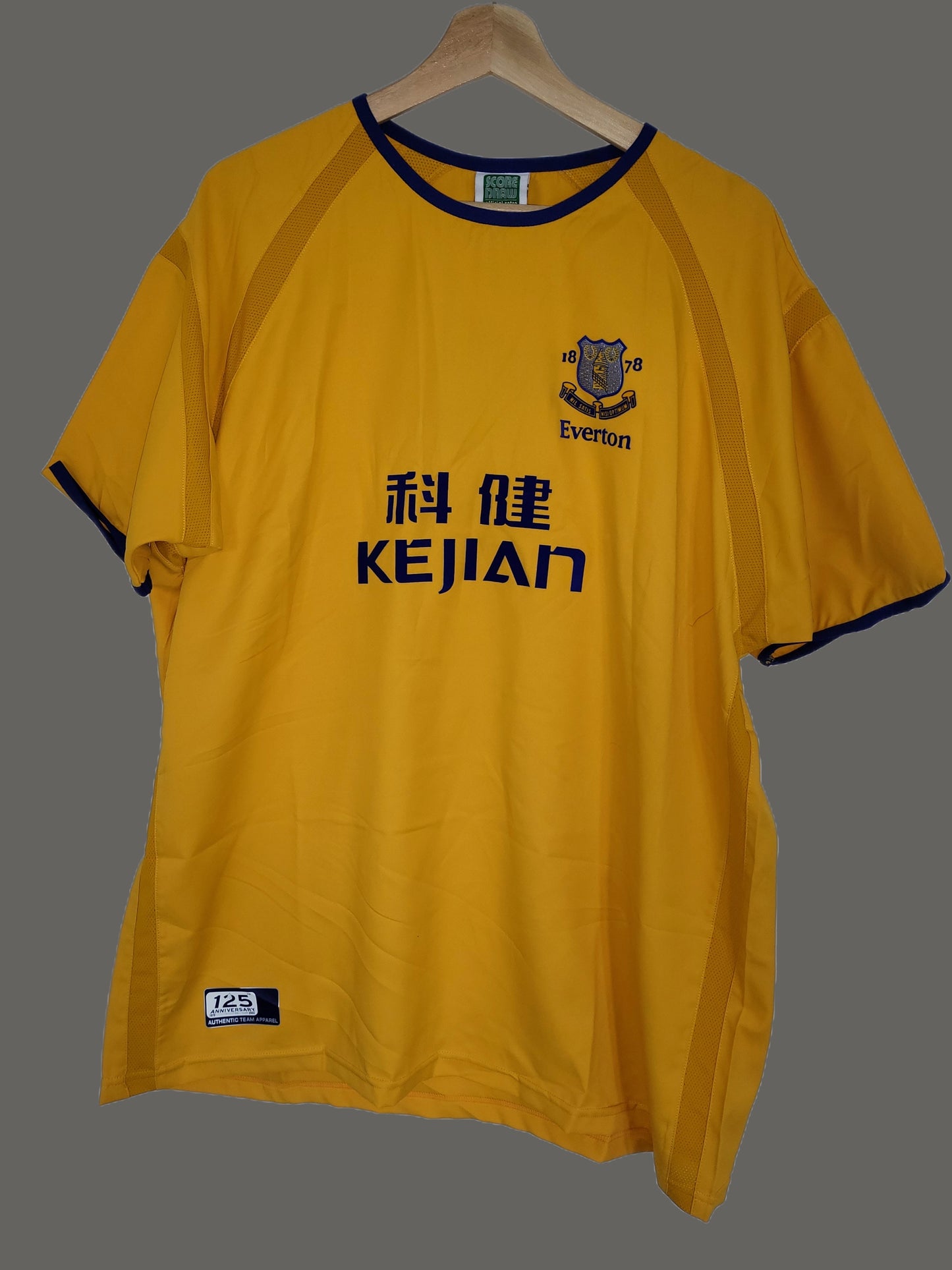 Duncan Ferguson Hand Everton Away 2003/04 Shirt with COA
