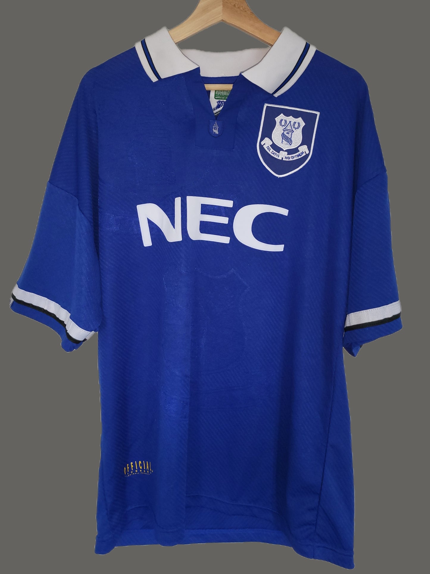 Duncan Ferguson Hand Everton Home 1994/1995 Shirt with COA