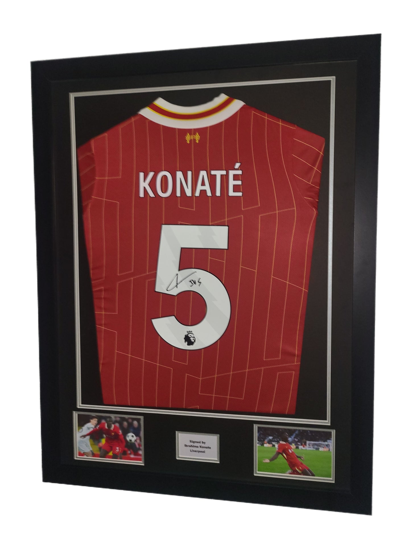 Konate Hand Signed Liverpool Home 2024/25 Framed Shirt with COA
