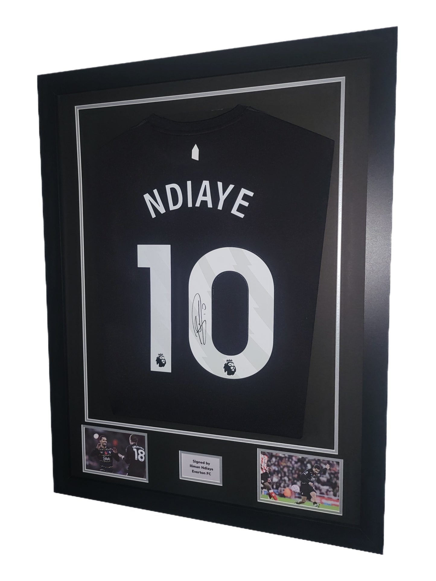 Iliman Ndiaye Hand Signed Everton 3rd 2025/26 Framed Shirt with COA