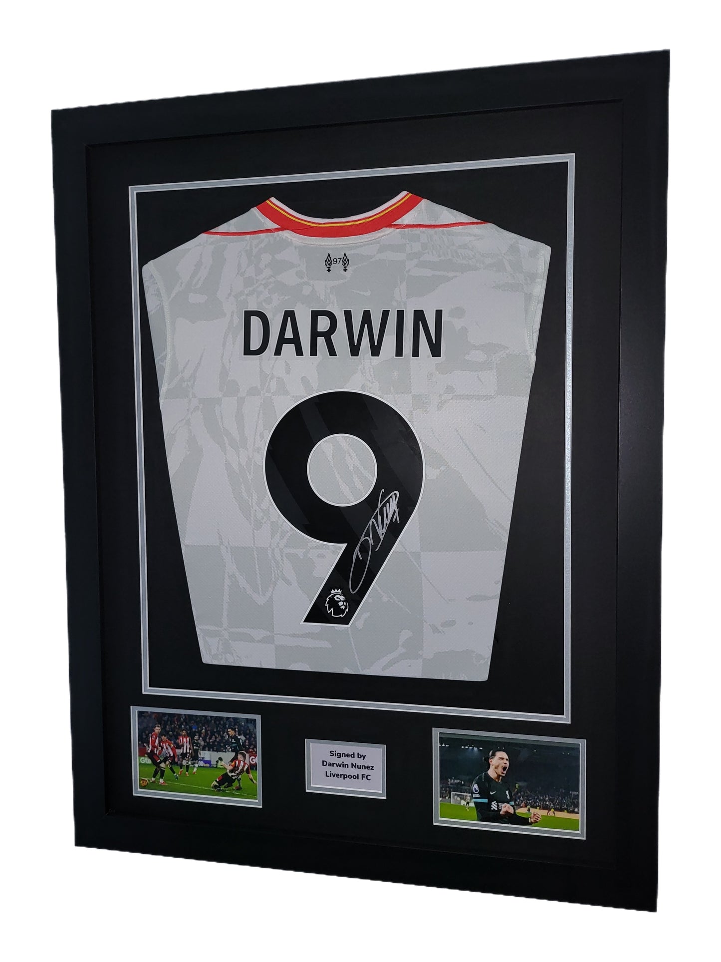 Darwin Nunez Hand Signed Liverpool 3rd 2024/25 Framed Shirt with COA