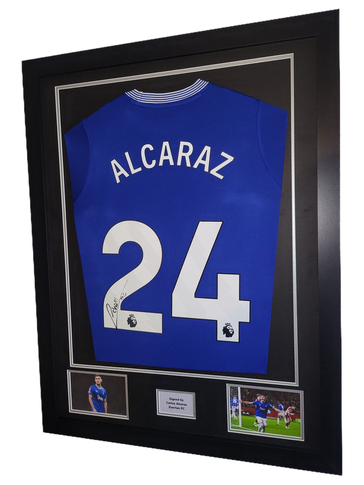 Carlos Alcaraz Hand Signed Everton FC Home 2024/25 Framed Shirt with COA