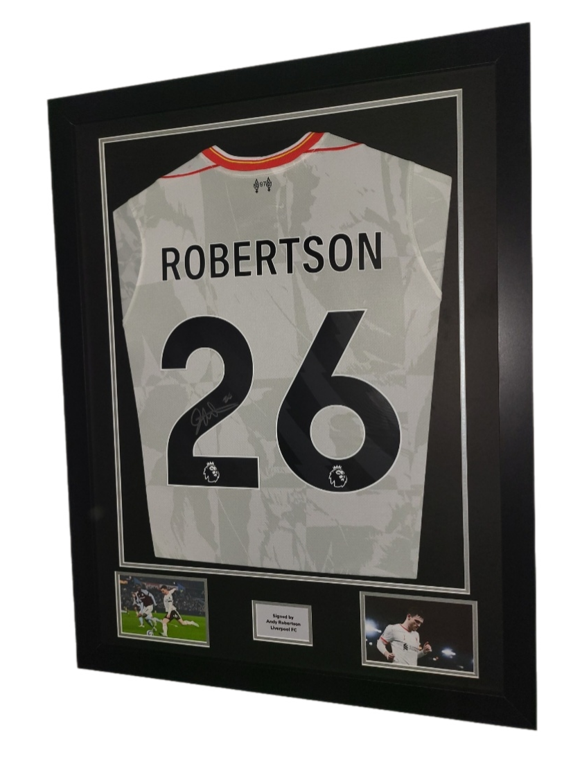 Andy Robertson Hand Signed Liverpool FC 3rd 2024/25 Framed Shirt with COA