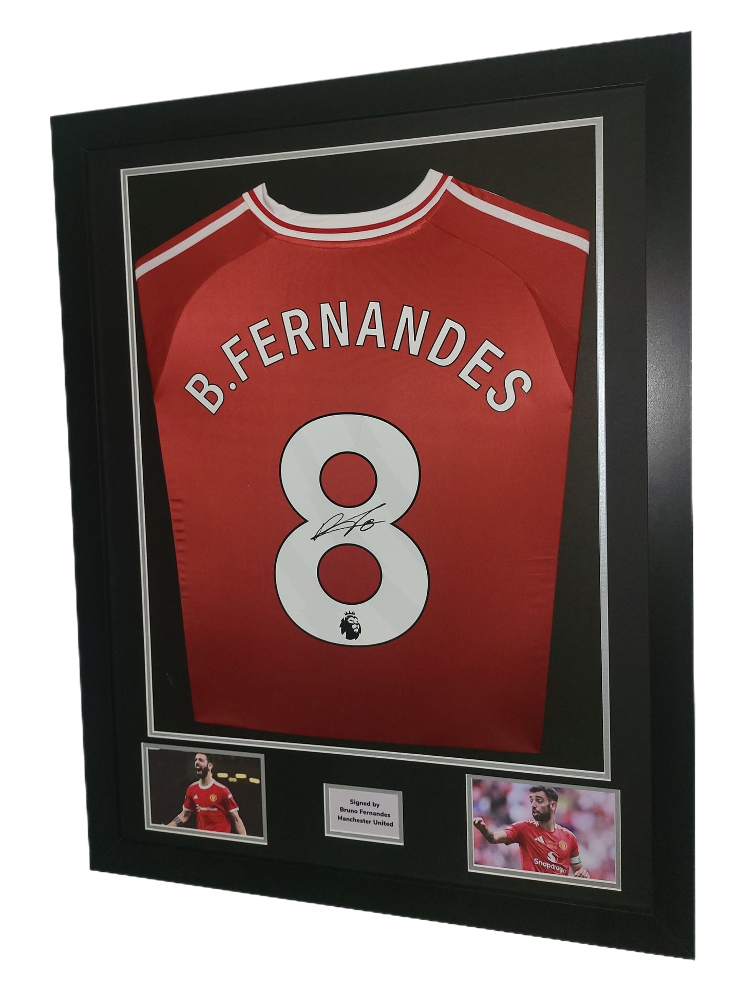 Bruno Fernandes Hand Signed Manchester United Home 2024/25 Framed Shirt and COA