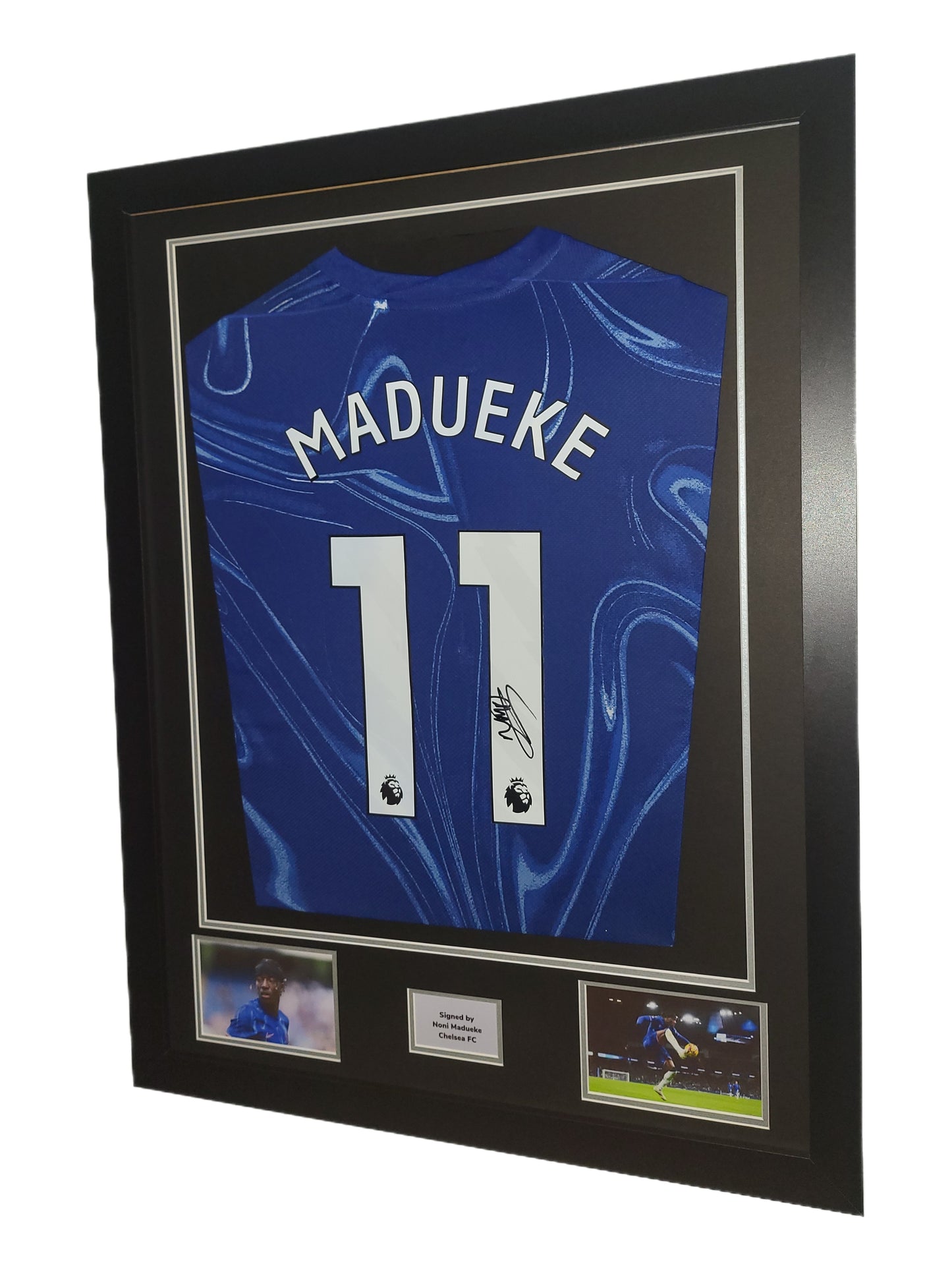 Noni Madueke signed Chelsea 2024/25 League Framed Shirt with COA