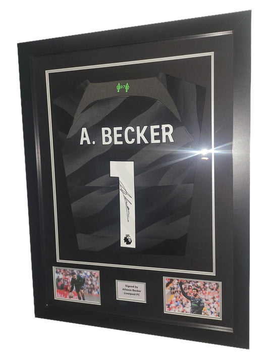 Alisson Becker Hand Signed Liverpool Home 2023/24 Framed Shirt with COA