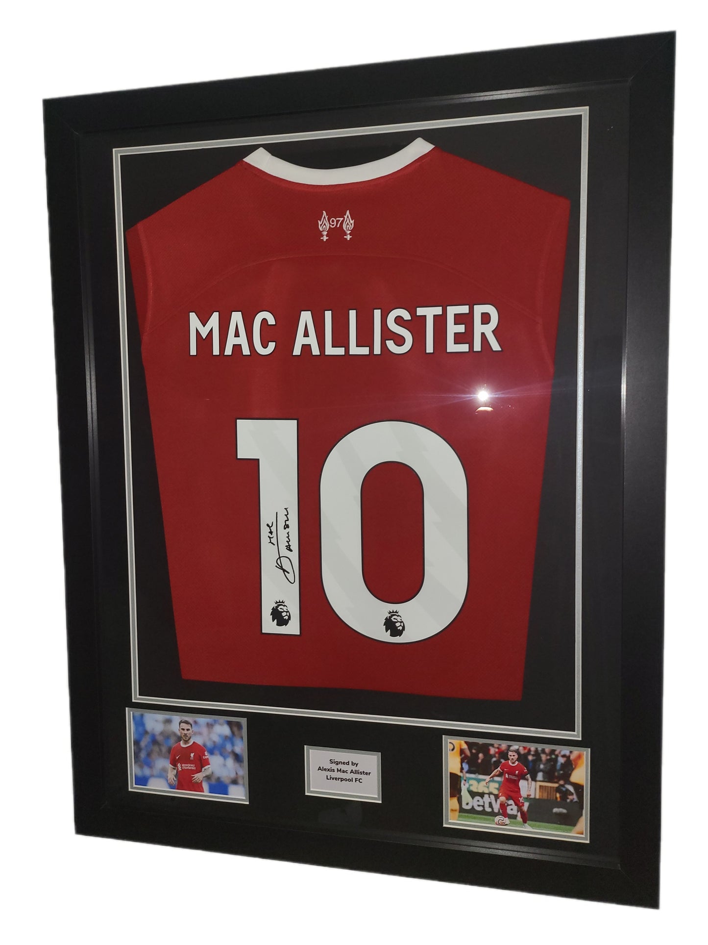 Alexis Mac Allister Hand Signed Liverpool FC Home 2023/2024 Framed Shirt with COA