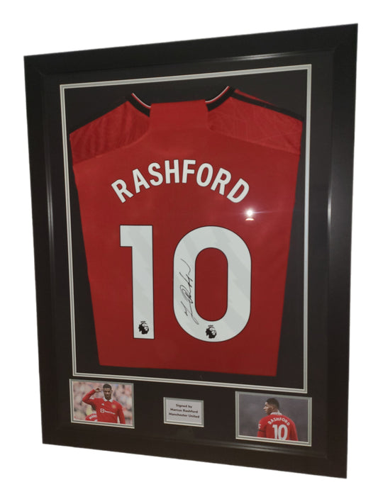 Marcus Rashford Signed Manchester United Home 2023/24 Framed Shirt with COA