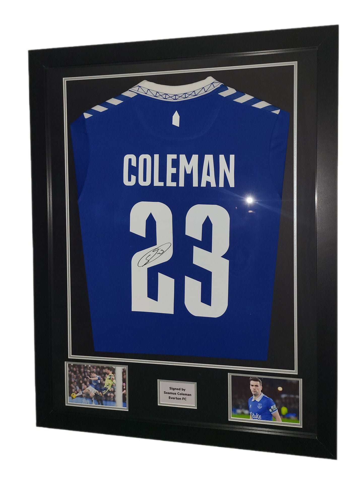 Seamus Coleman Hand Signed Everton Home 2023/24 Framed Shirt with club nameset