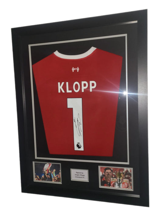 Jurgen Klopp Hand Signed Liverpool Home 23/24 Framed Shirt with COA