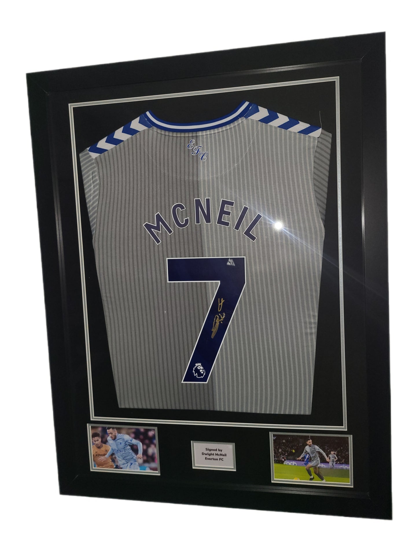 Dwight McNeil Hand Signed Everton 3rd 2023/24 Framed Shirt