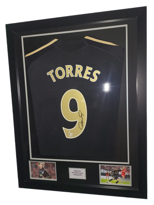 Fernando Torres Signed Liverpool Away Framed Shirt with COA