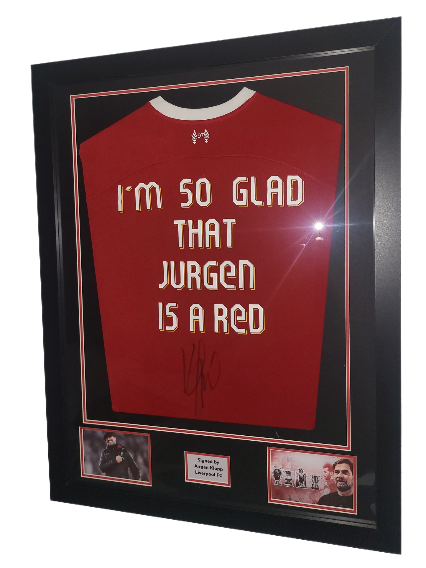 Signed Jurgen Klopp Liverpool Home 2023/24 Framed Shirt with COA