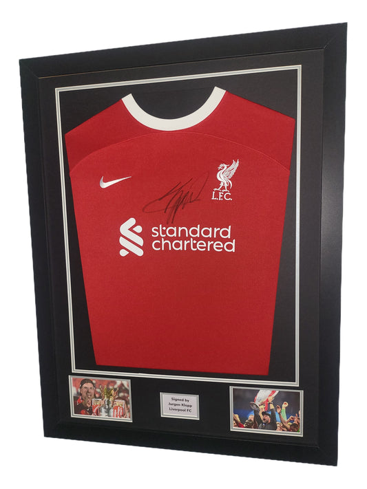 Jurgen Klopp Hand Front Signed Liverpool Home 2023/24 Framed Shirt with COA