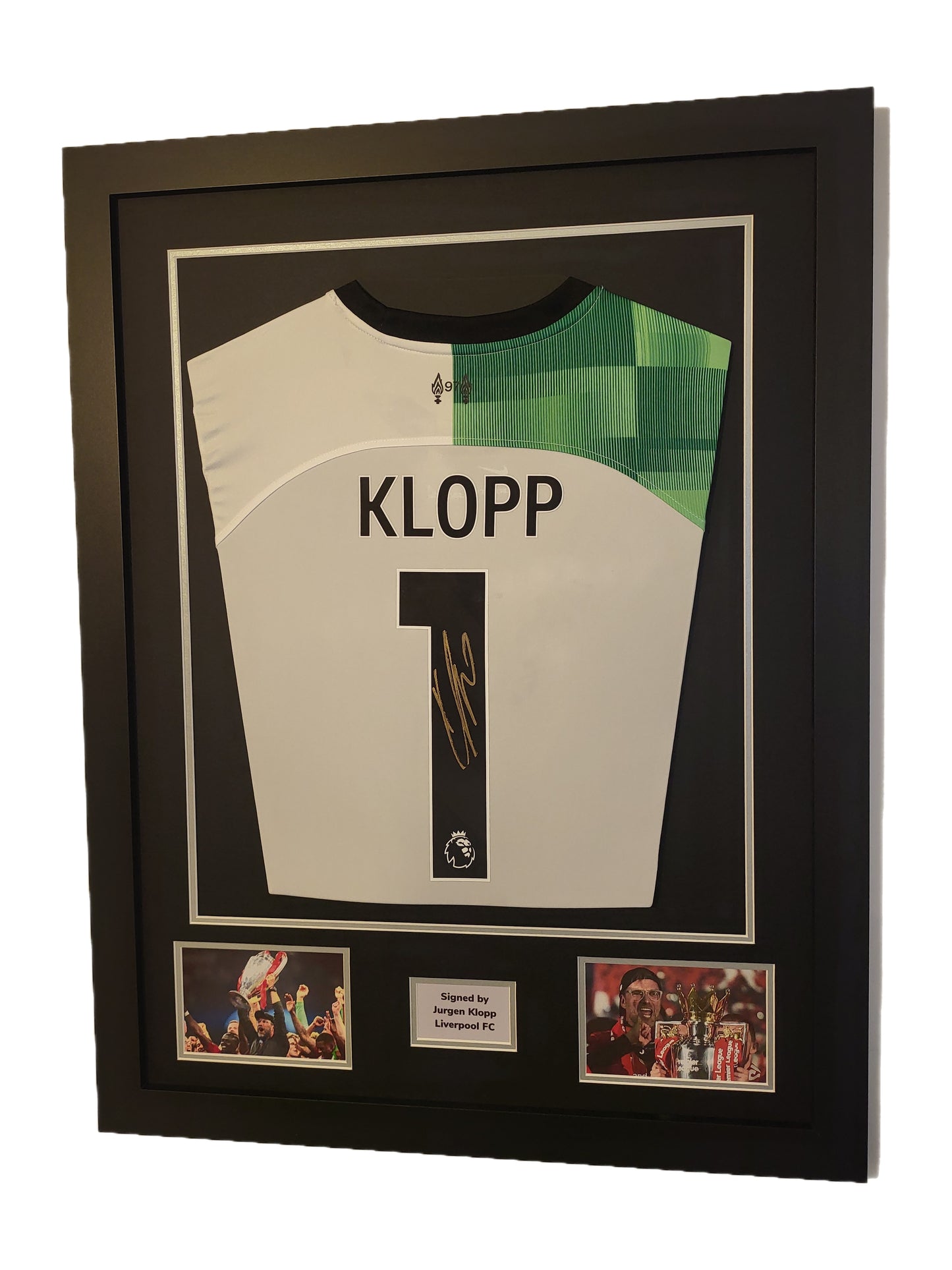 Jurgen Klopp Front Signed Liverpool Away 2023/24 Premier League Winning Framed Shirt with COA