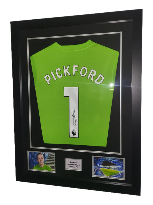 Jordan Pickford Hand Signed Everton Home 2024/25 Framed Shirt with COA