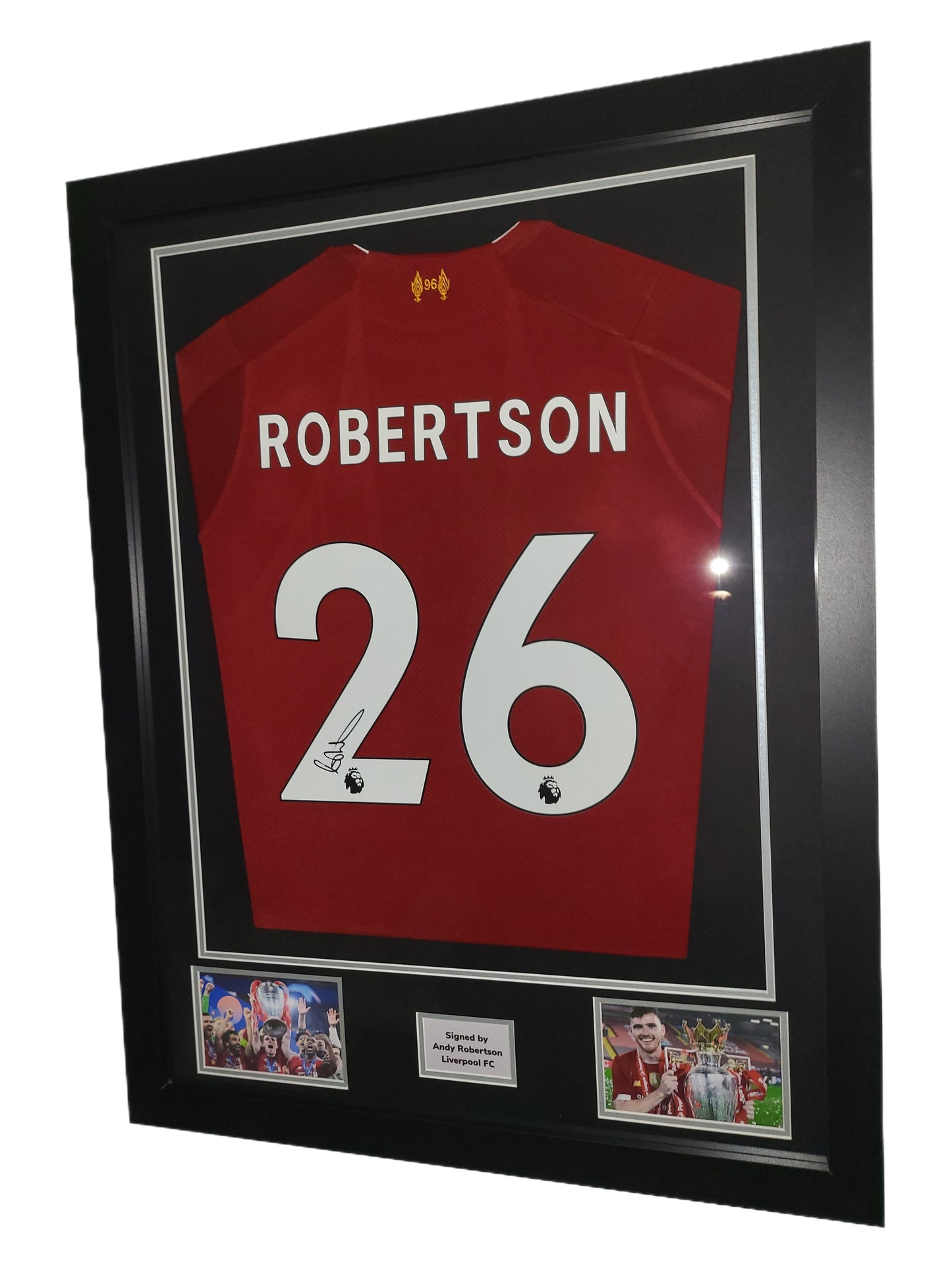 Andy Robertson Hand Signed Liverpool FC Home 2019 League Winning Framed Shirt with COA