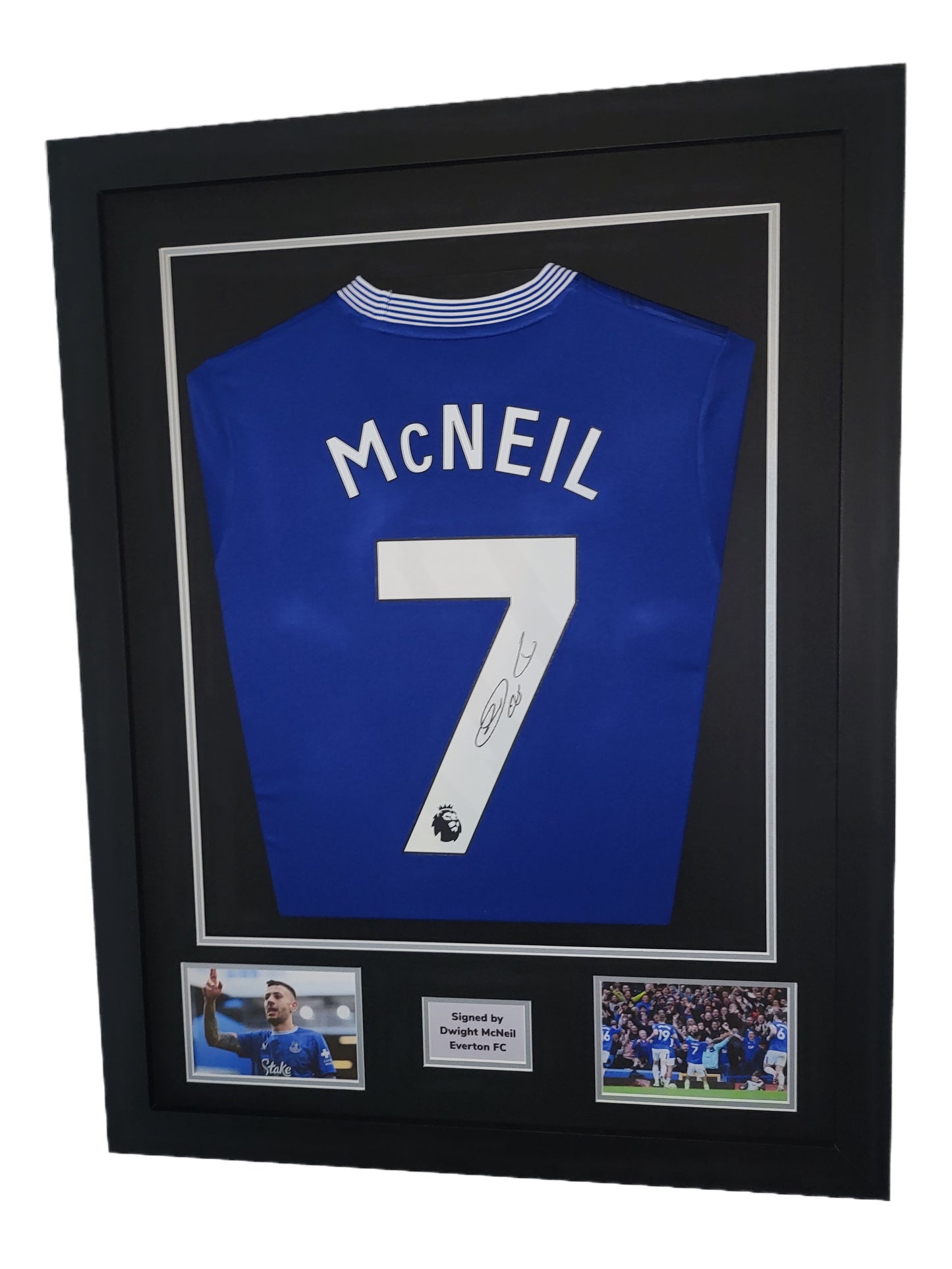 Dwight McNeil Hand Signed Everton Home 2024/25 Framed Shirt