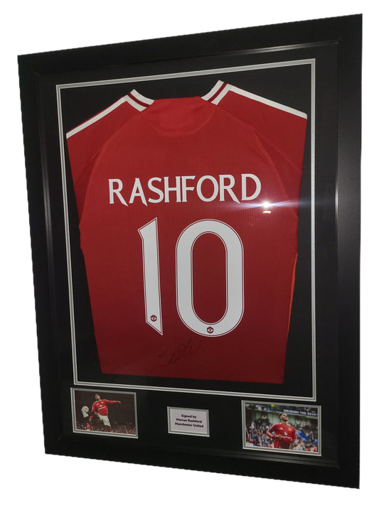 Marcus Rashford Hand Signed Manchester United Home 2024/25 Framed Shirt with club nameset and COA