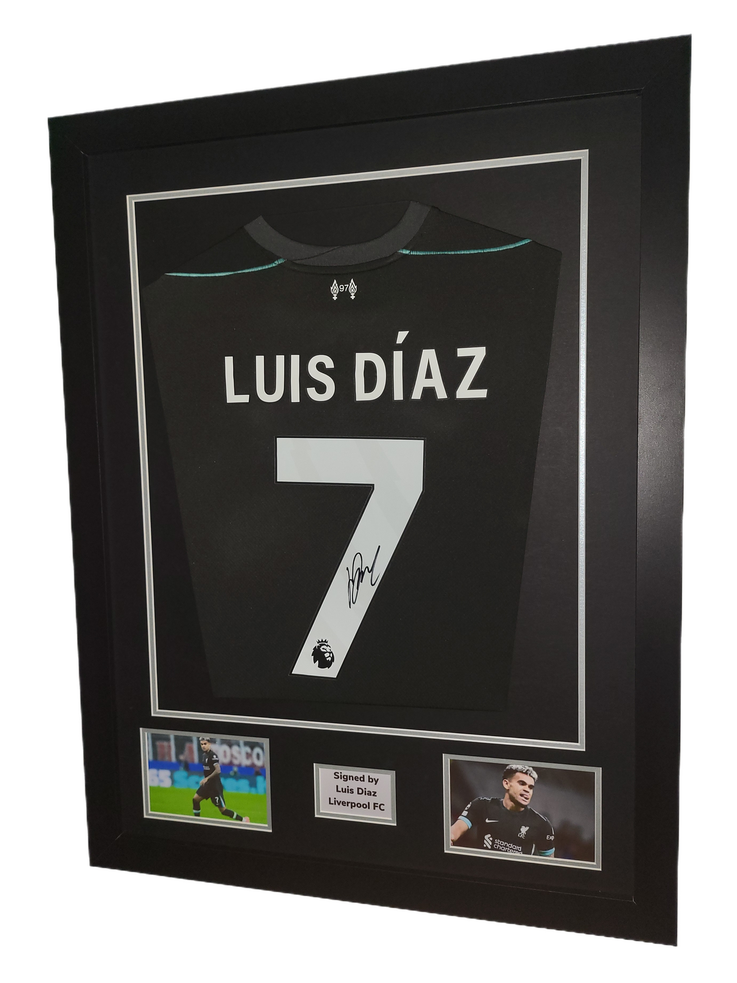 Luis Diaz Hand Signed Liverpool FC Away 2024/25 Framed Shirt with COA