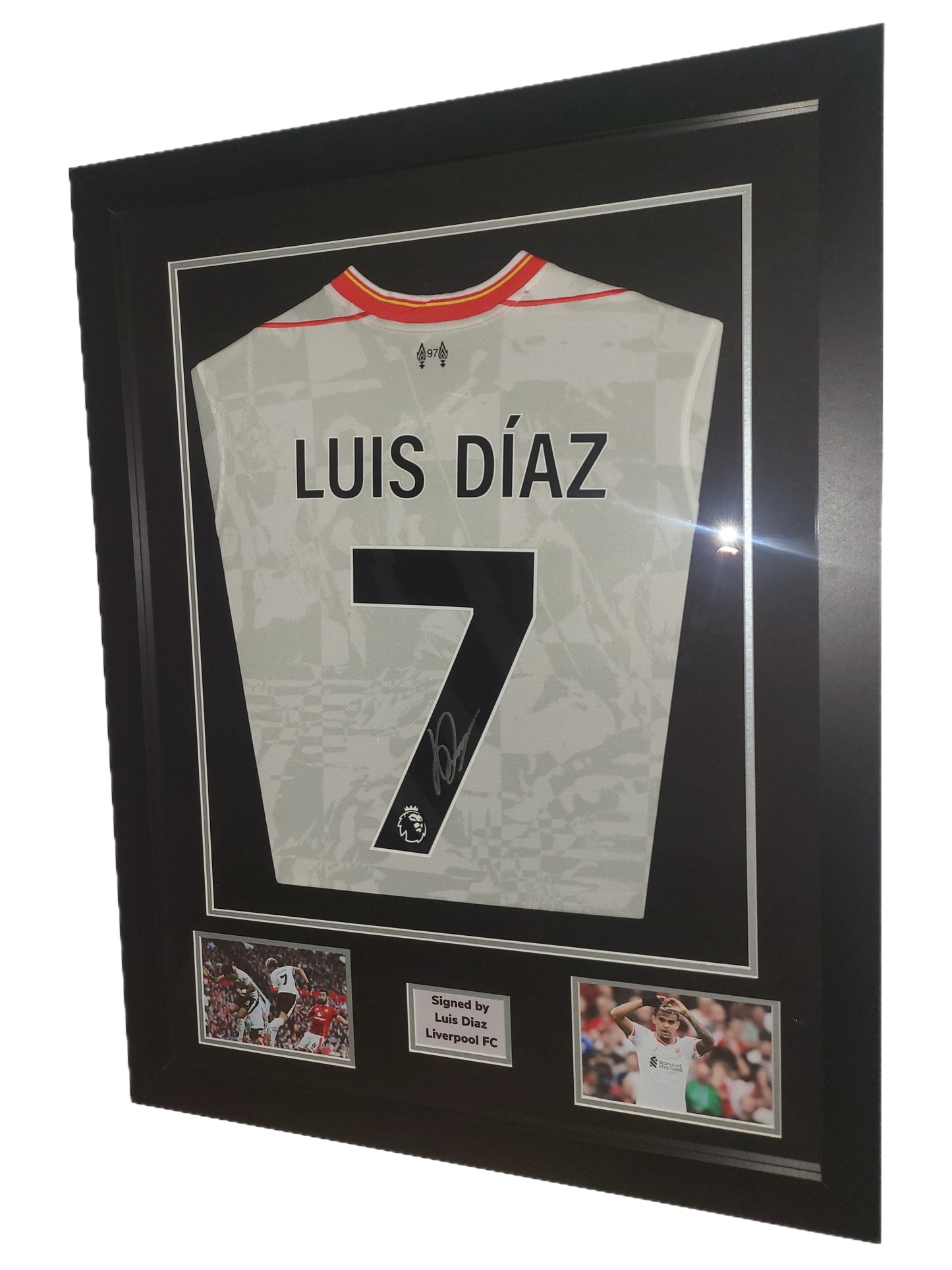 Luis Diaz Hand Signed Liverpool FC 3rd 2024/25 Framed Shirt with COA