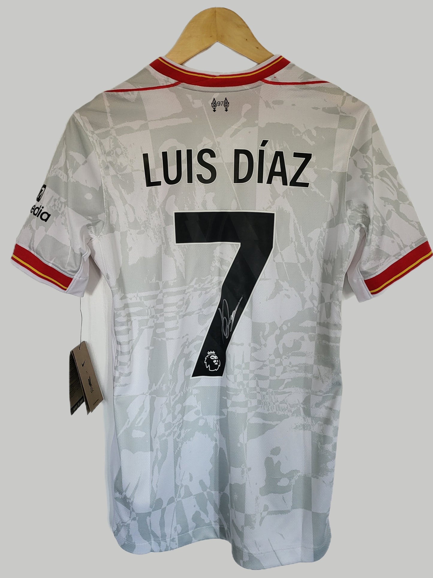 Luis Diaz Hand Signed Liverpool FC 3rd 2024/25 Framed Shirt with COA