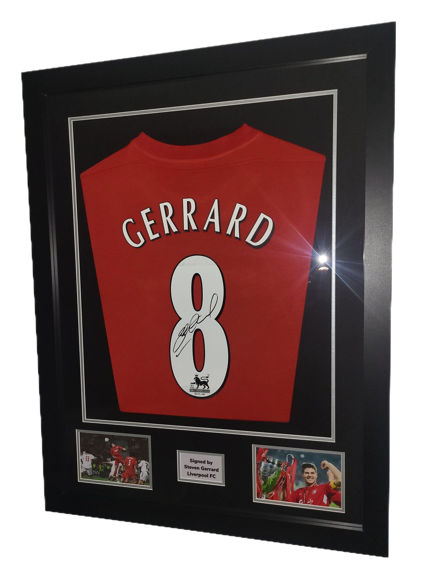 Steven Gerrard Back Signed Liverpool FC Istanbul 2005 Framed Shirt with COA