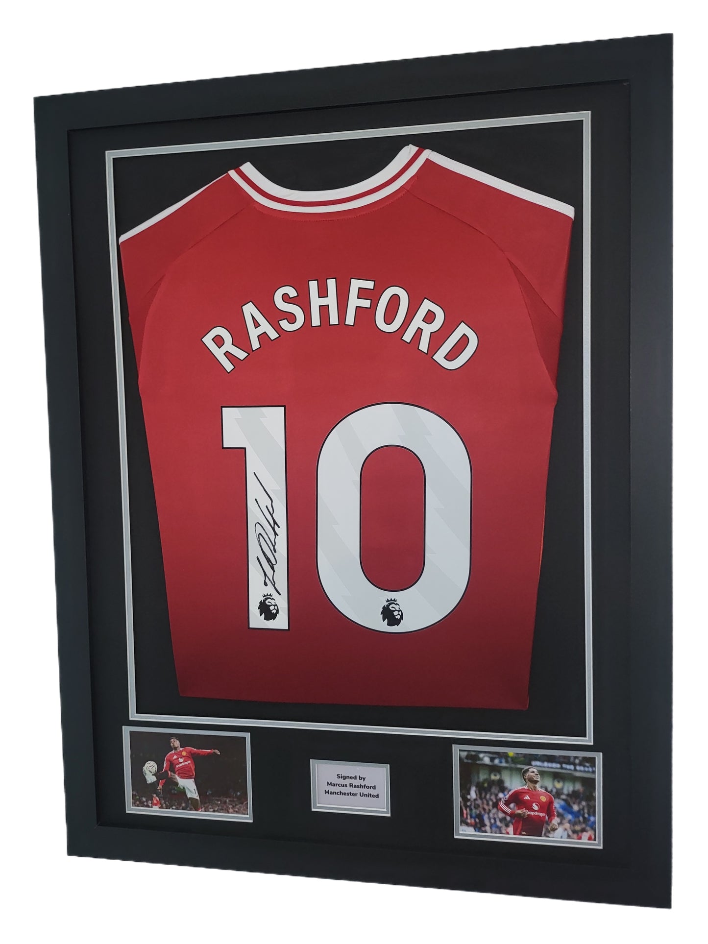 Marcus Rashford Hand Signed Manchester United Home 2024/25 Framed Shirt and COA