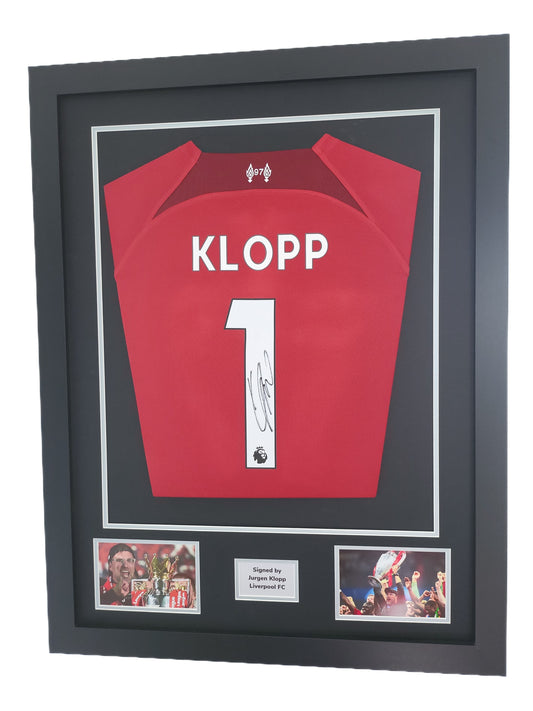 Jurgen Klopp Hand Signed Liverpool Home 2022/23 Framed Shirt with COA