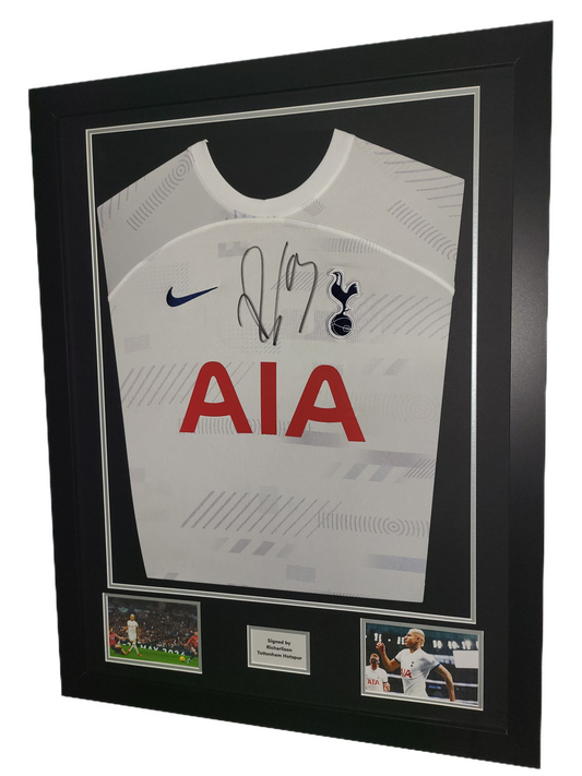 Richarlison Front Signed Tottenham Hotspur 2023/24 Home Framed Shirt with COA