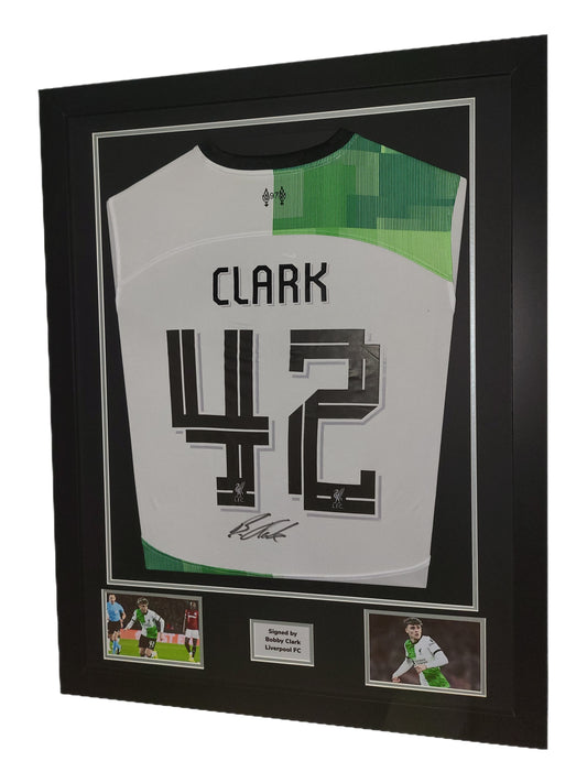 Bobby Clark Hand Signed Liverpool FC Away 2023/2024 Framed Shirt with COA and LFC Nameset