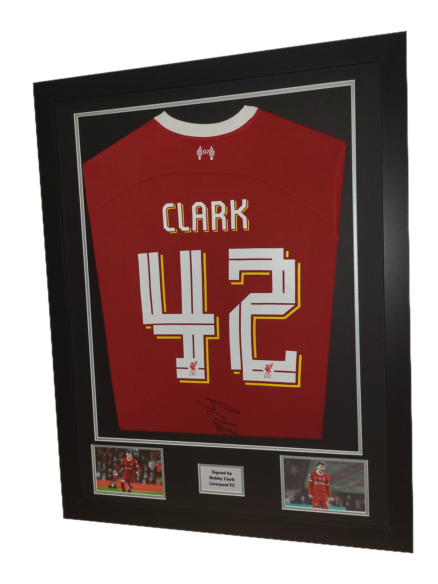 Bobby Clark Hand Signed Liverpool FC Home 2023/2024 Framed Shirt with COA and LFC Nameset