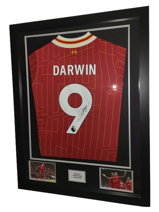 Darwin Nunez Hand Signed Liverpool Home 2024/25 Framed Shirt with COA