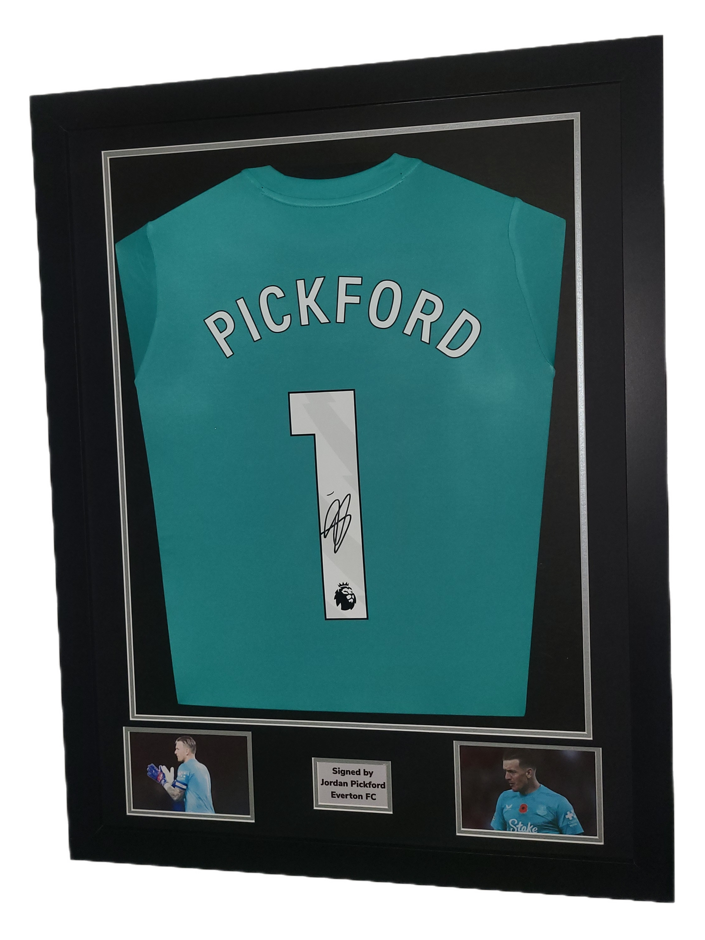 Jordan Pickford Hand Signed Everton Away 2024/25 Framed Shirt with COA