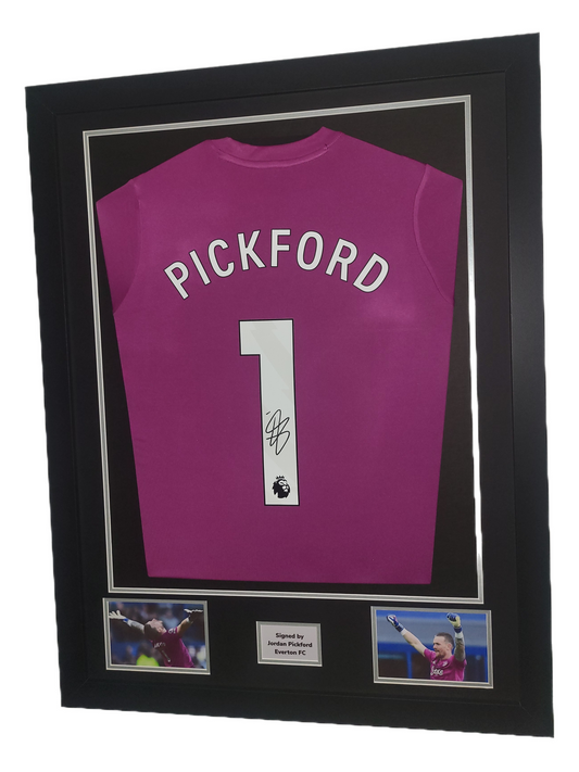 Jordan Pickford Hand Signed Everton 3rd 2024/25 Framed Shirt with COA