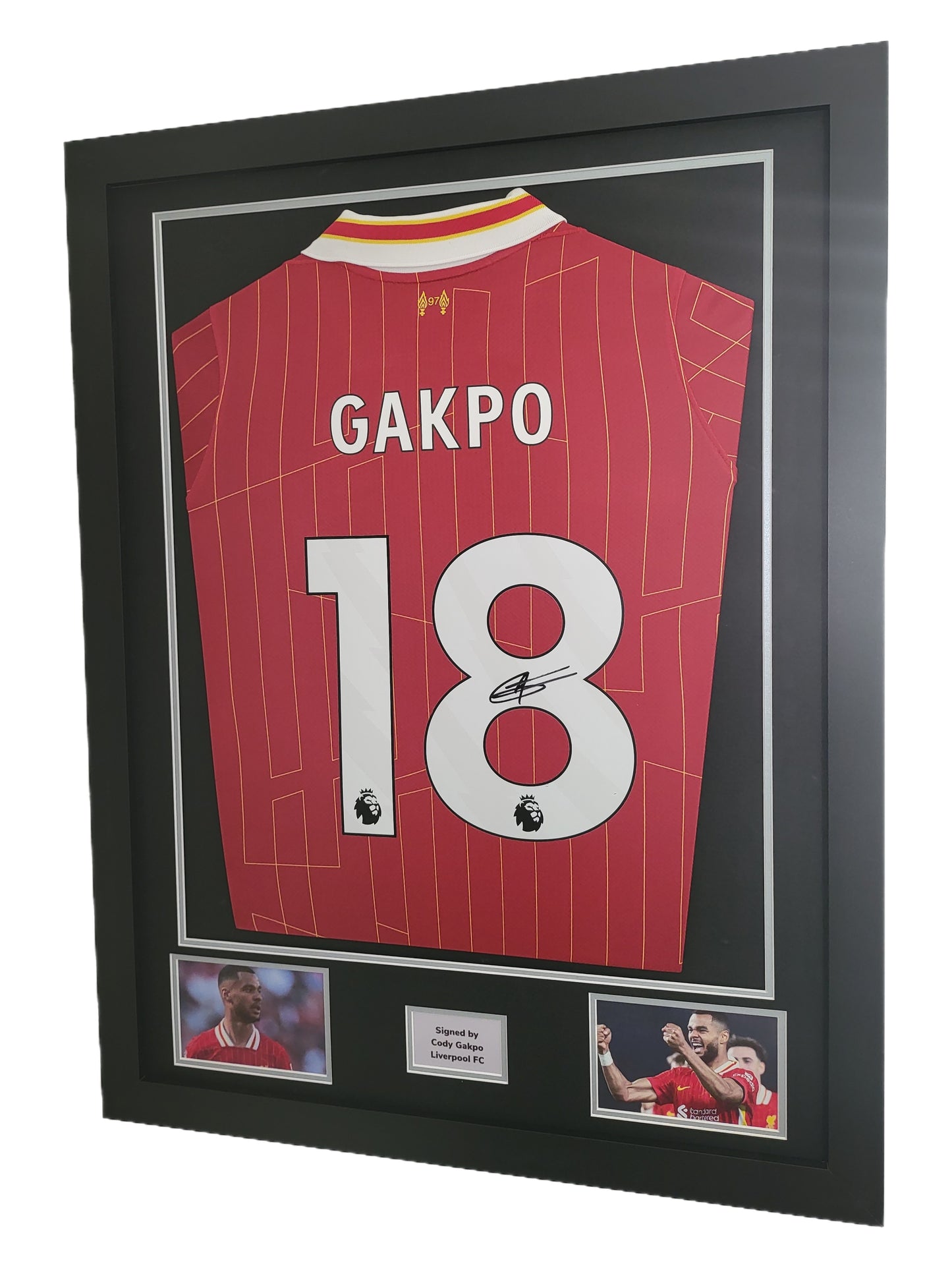 Cody Gakpo Hand Signed Liverpool FC Home 2024/25 Framed Shirt with COA