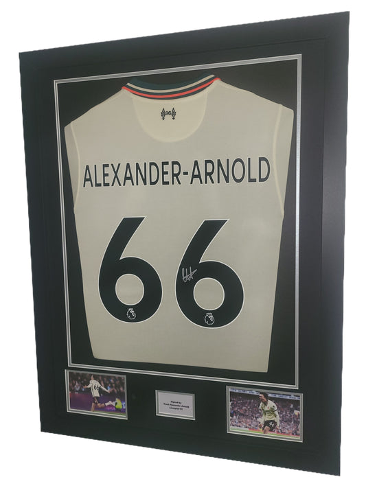 Trent Alexander-Arnold Hand Signed Liverpool FC Away 2021/22 Framed Shirt with COA