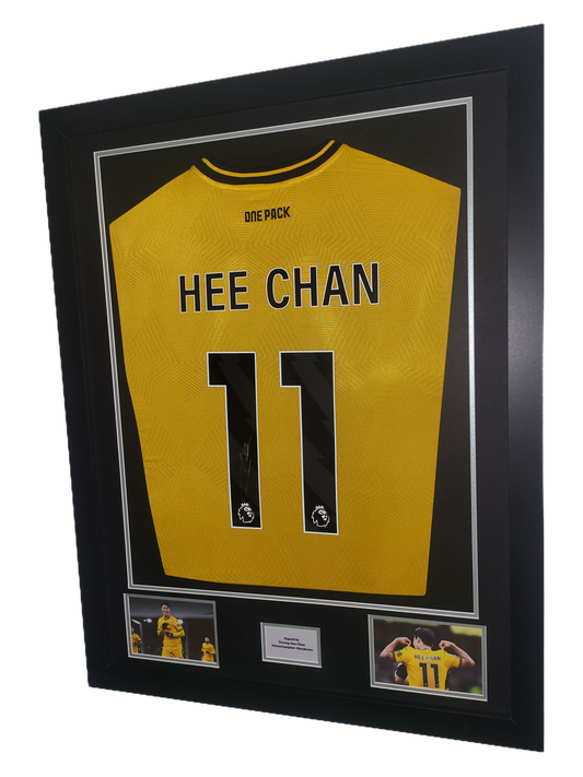 Hwang Hee Chan Signed Wolverhampton Wanderers 2024/25 Home Framed Shirt with COA