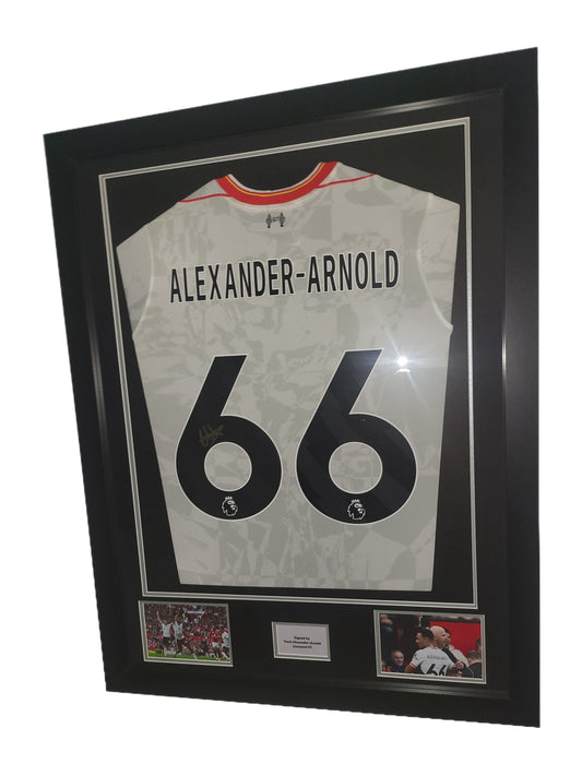 Trent Alexander-Arnold Hand Signed Liverpool 3rd 2024/2025 Framed Shirt with COA