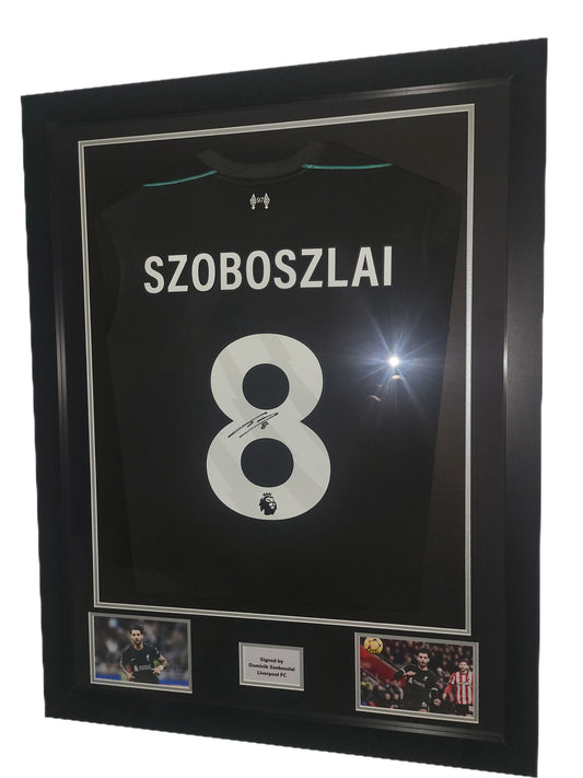 Dominik Szoboszlai Liverpool 24/25 Away Framed Shirt with COA