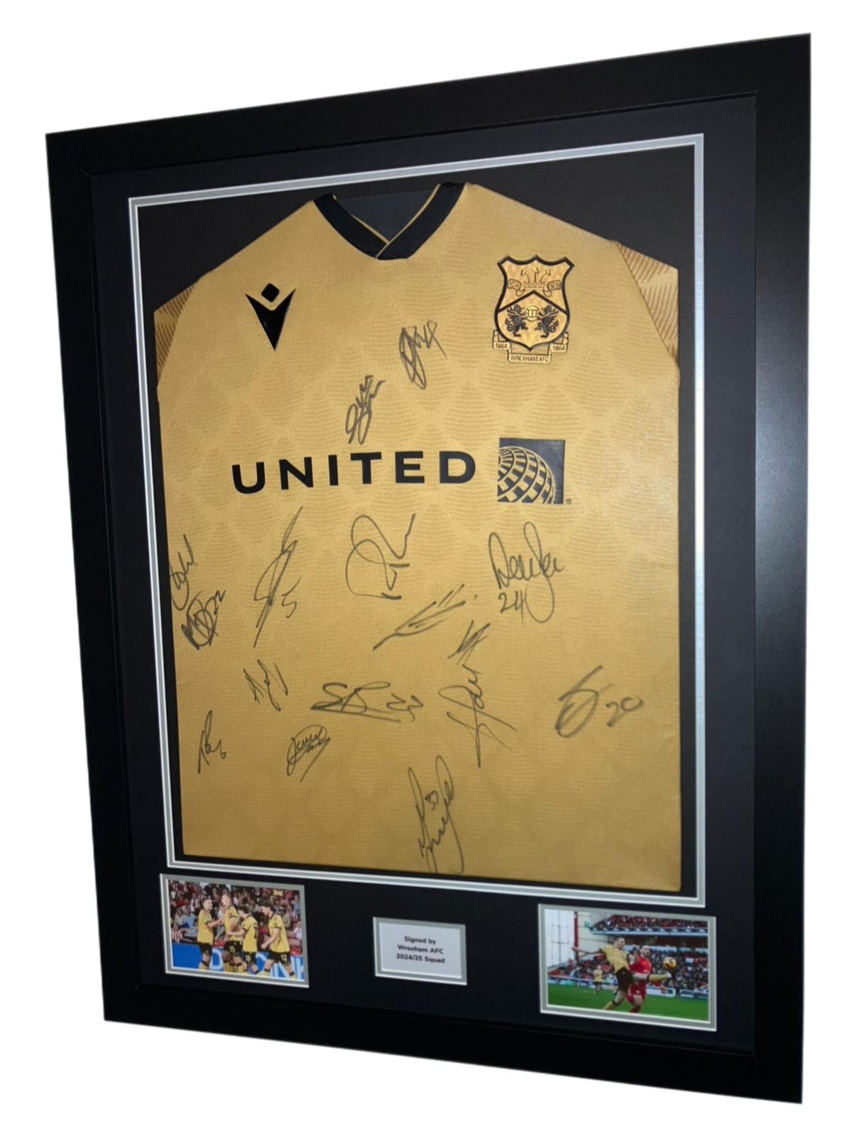 Squad Signed Wrexham AFC Away 2024/25 Framed Shirt with COA