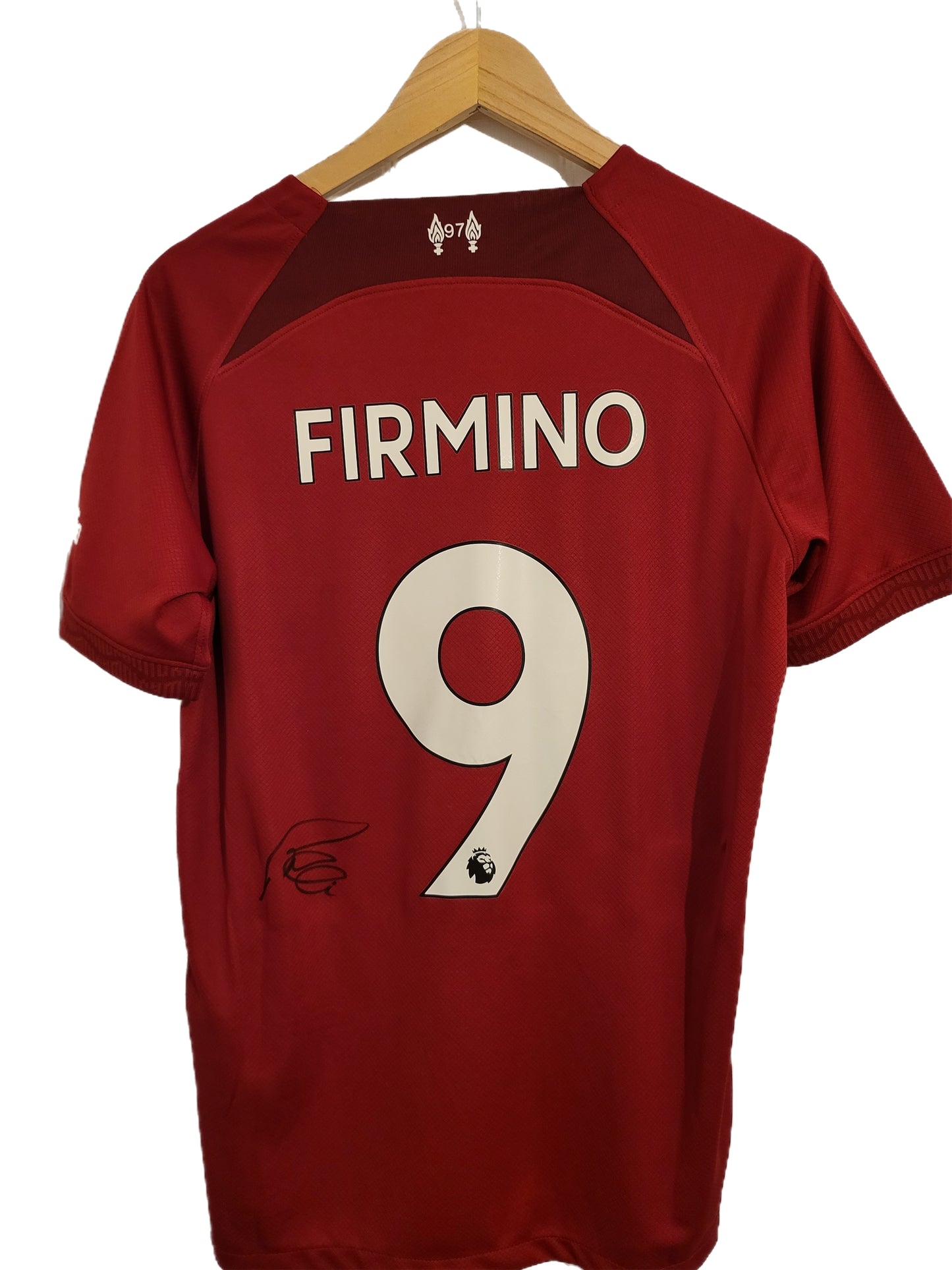 Roberto Firmino Hand Signed Liverpool Home 2022/23 Framed Shirt with COA