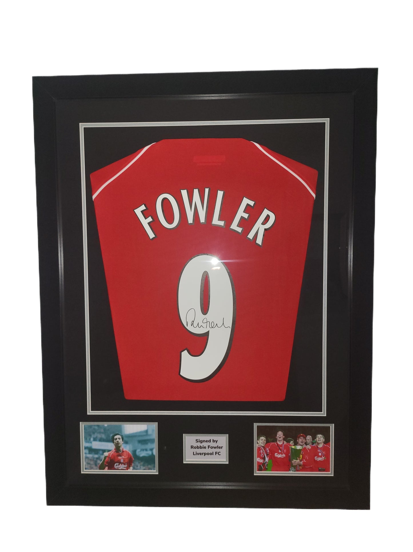 Robbie Fowler Hand Signed Liverpool Home 2000/2001 Framed Shirt with COA